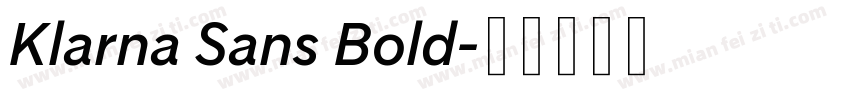 Klarna Sans Bold字体转换
